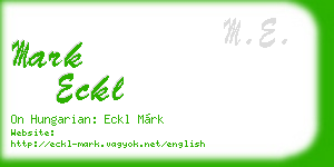 mark eckl business card